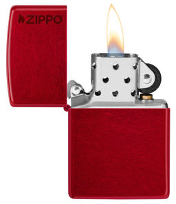 Зажигалка ZIPPO Логотип с покрытием Красное карамелизированное яблоко | Candy Apple Red 21063ZL  фото 3