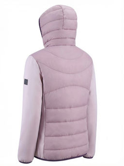 Куртка женская гибридная стёганая с капюшоном с графеновой подкладкой розового цвета 9630_1R