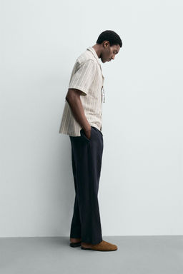 CAMISA ESTRUCTURA TEXTURA / Crudo / Azul - Zara фото 4