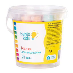 Мелки для рисования, 21 шт. разноцветного толстого мелка