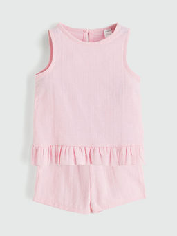 Bisiklet Yaka K?z ?ocuk Bluz Ve ?ort