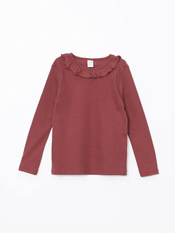 Bisiklet Yaka Dokulu K?z Bebek Ti??rt