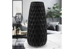 Ваза 28 см 2,5 л Соты черная матовая