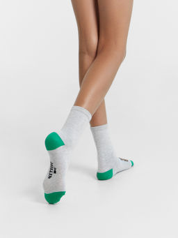 Цена за 5 пар! Носки детские серые с рисунком в виде сурка - Mark formelle фото 3