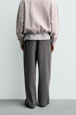 PANTAL?N WIDE FIT PLIEGUES / Gris - Zara фото 3