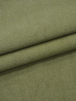 Крапива Рами (Ramie) с хлопком цв.Зелено-оливковый хаки, СОРТ2, ш.1.4м, крапива-50%, хл-50% - Купава фото 3