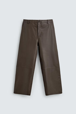 PANTAL?N BALLOON FIT PIEL / Marr?n - Zara фото 6