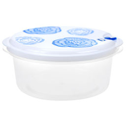 Контейнер пластмассовый Розы 1,75л - д19см h8см, набор 3шт, с пароотводом, для хранения в холодильнике, цвета микс (Китай) - Домашняя мода фото 2