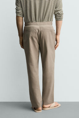 PANTAL?N RELAXED FIT ALGOD?N - LINO / Verde