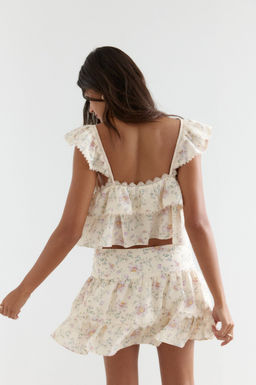 Crop top con ribetes de encaje - H&m фото 4