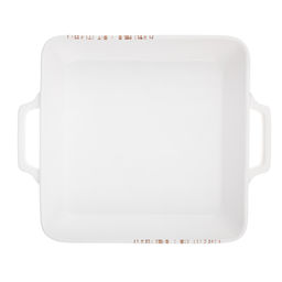 MILLIMI Форма для запекания и сервировки квадр. с ручками 26*21*5см, 1,2л керам, белая арт. 826-385