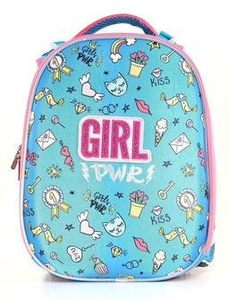 Рюкзак Schoolformat ERGONOMIC + GIRL POWER 17 л зелен. 38х30х18 см жестк. каркас 2 секц. молния д/девочек