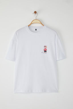 TRENDYOL MAN Siyah Unisex Regular/Normal Kesim Ay?c?k Bask?l? %100 Pamuklu T-Shirt TMNSS25TS00161 - Trendyolmilla фото 41