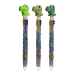 Цена за 36 шт. Ручка шариковая автоматическая «Динозавр», 6 цветов, МИКС