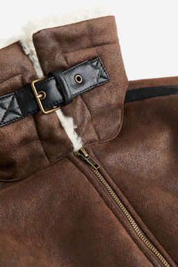 Cazadora oversize con forro de borreguito - H&m фото 2