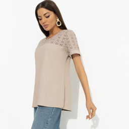 Туника свободная Лучше некуда (бежевая) - Charutti фото 6