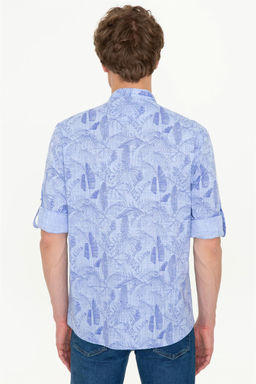 U. S. Polo Assn Мужская синяя рубашка с длинным рукавом - U.s. polo assn фото 11