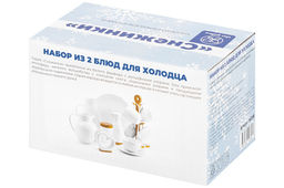 Набор 2 блюд д/холодца 800 мл 20,5*12,5*11,5 см Снежинки + бамбуковая крышка - Elan gallery фото 13