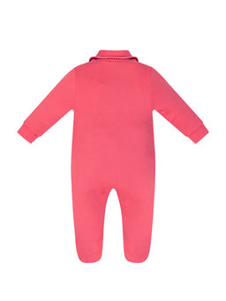 Комбинезон ясельный фуксия принт птички