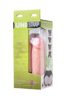 Страпон на креплении LoveToy UNI strap 7 Harness best of all, телесный  фото 20