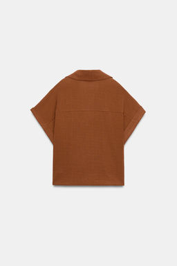 CAMISA CRUZADA MANGA CORTA / Caldero