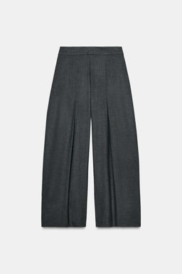 WIDE-LEG PINSTRIPE TROUSERS WITH DARTS ZW COLLECTION - Zara фото 6