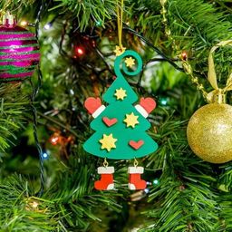 Игрушки ручной работы - Елочка подвеска объемная 6029