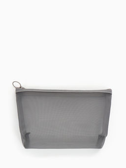 Косметичка дор Сетка 17*6,5*13,5, отд на молнии, серый