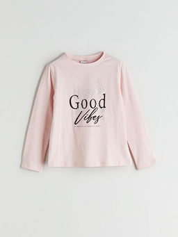 Bisiklet Yaka Ta?l? K?z ?ocuk Ti??rt