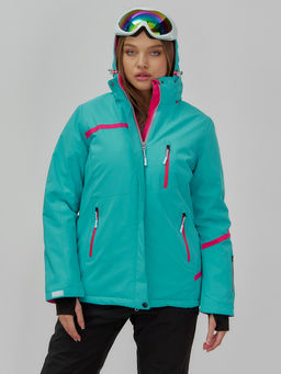 Горнолыжная куртка женская зимняя бирюзового цвета 7091Br - Chunmai фото 9