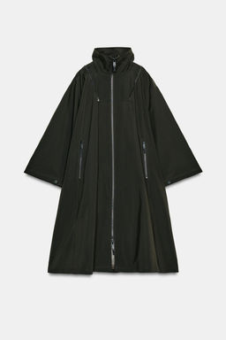 TRENCH CAPA WATER REPELLENT ZW COLLECTION LIMITED EDITION / Botella oscuro