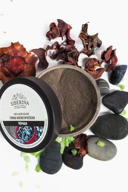 Глина черная косметическая - Siberina фото 3