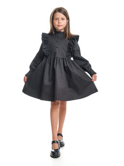 Платье черное нарядное для девочки 33-24251 черный