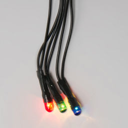 UDL-S2500-500/DGA MULTI IP20 MINI Гирлянда с контроллером, 25м. 500 миниламп накаливания. Разноцветный свет. Провод зеленый. TM Uniel.