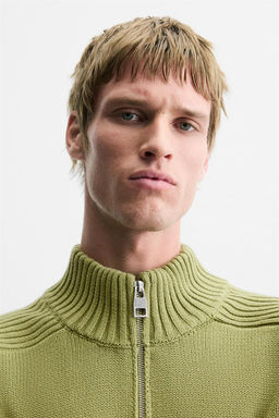 HIGH NECK QUARTER-ZIP SWEATER - Zara фото 14