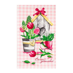 Набор кухонных полотенец Доляна. Самой любимой, 35?60 см - 4 шт., 100% хлопок