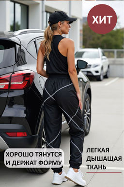 Спортивные женские брюки, черные, bp.155.001 - Profit фото 18
