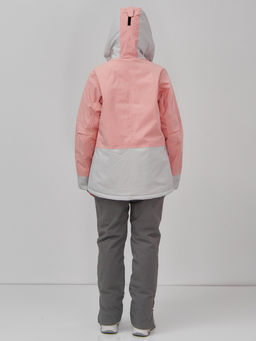 Горнолыжная куртка женская зимняя персикового цвета 7077P - Chunmai фото 11