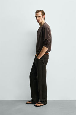 CAMISETA MERCERIZADA MANGA LARGA / Marr?n - Zara фото 4