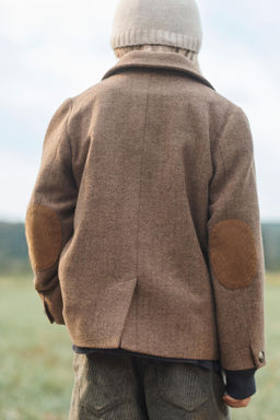 LIMITED EDITION HERRINGBONE BLAZER WITH WOOL AND ELBOW PATCHES