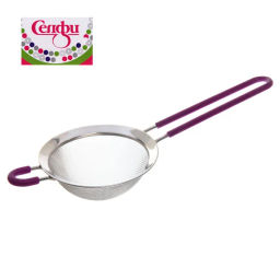 Цена за 5 шт. Сито металлическое 11,5 см с силиконовой ручкой Селфи, цвет микс