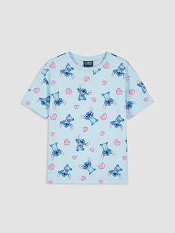 Пижамный комплект Stitch для девочки с принтом 2 предмета