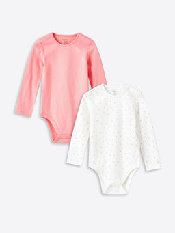 Bisiklet Yaka Uzun Kollu K?z Bebek ??t??tl? Body 2li