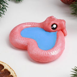 Цена за 2 шт. Фигурное мыло Змея сердце розовая с голубым - Мыльные штучки фото 3