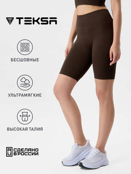 TEKSA Шорты женские высокая талия WHS 001 rose