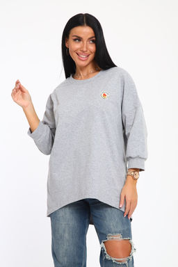 24414 Джемпер удлиненный с лейблом