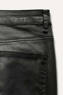 ZW COLLECTION COATED SLIM FIT HIGH-WAIST JEANS - Zara фото 9