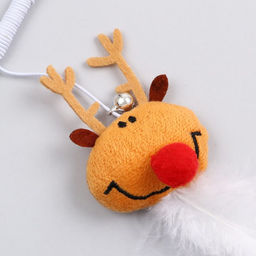 Дразнилка-удочка для кошек с бубенчиком Олень, 40 см - Пижон фото 3