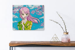 Кристальная (алмазная) мозаика ФРЕЯ ALPD-159 на подрамнике Весенняя сакура 50 х 40 см