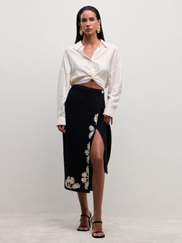 Миди юбка с вышивкой / Zarina  фото 8